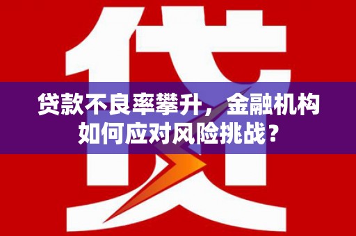 满洲里贷款不良率攀升，金融机构如何应对风险挑战？